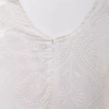 Spring Style Hollowed-Out Embroidered V-Collar Fashion Dress 2922274-Outfit