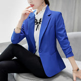 Daifei 2023 Spring / Summer New Fashion Korean Version Large Size Thin Suit Solid Color Leisure Lady's Fashion Suit-Outfit