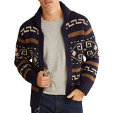 And Winter New Men's Fashion Clip Casual Cardigan Jacket Long-Sleeved Jacket Knitted Sweater
