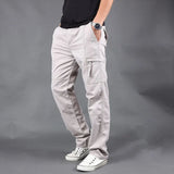 Men Casual Warm Cargo Pants Winter Male High Quality Multi Pocket Thicken Cargo Trousers Men's New Arrival Fashion