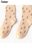 1pair Cute Cartoon Women's Cotton Socks Kawaii Rabbit Sheep Giraffe Pattern Socks Funny Happy Harajuku Female
