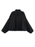 Spring New Women's Fashion Army Green Velvet Effect Short Long Sleeve Epaulets