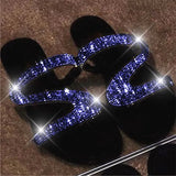 Summer Slippers Sandals Female Flip Flops Bling Flats Transparent Soft Glitter Shoes Outdoor Beach Ladies Slides Plus