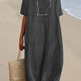And Summer 2025 New Women's Clothing Hot Selling Explosive Casual Thin Dress Solid