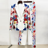 New Star Fashion Fresh Digital Printed Suit Jacket Set Two