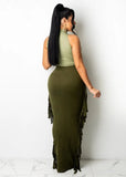 Green Elegant Tassels Long