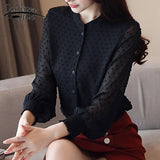 Woman Blouses 2021 Autumn New Long Sleeve Women Shirts Black White Blouse Tops OL Style Women Blouse Shirt Blusas