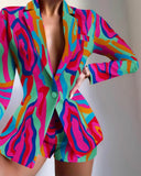 Independent Station New Fashion Fashion Suit Printed Shorts Set Girl-Outfit