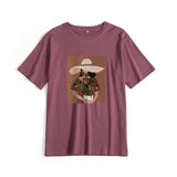 Aesthetic Graphic Printed Women T Shirts Harajuku Kawaii Soft Cotton Loose Tees Gothic Vintage Casual Female