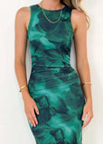Women's Clothing 2025 Spring And Summer Women's Temperament Sexy Print Slim Waist Thin Senior Dress