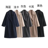 New Soft Double-Breasted Loose Coat Coat 3046269-Outfit