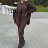 Fashion Explosion In The Autumn Of 2025 Languily Knitted Dress Suit