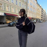 New Color Splicing Wiring Design Casual Knitting Shirt Simple Light Short Thin Breathable