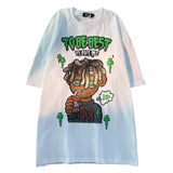 Niche Chic Heavy Cotton T-Shirt Men And Women Summer Hiphop Dirty Braided Boy Loose Short Sleeve