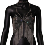 Toloer Type Sequins Slim Short Money Inside The Sling Type Anti-Light Black Small Vest
