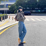 Plus Plus Thickened Narrow Version Of Straight Jeans Women 2025 Autumn And Winter High Waist Thin Loose Long