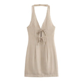 Summer New Women's Decoration Bare Back Hanging Neck Sling