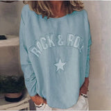 New Autumn And Winter Women's T-Shirt 2023 Is A Hot Seller Of Printed Diamond-Encrusted Round Collar Long-Sleeved Sweaters-Outfit