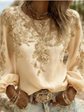 Hot 3D Digital Print Ladies Round Collar Retro Bohemian