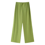 Summer Design Set Casual Blouse Wide Leg Trousers Loose