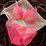 2021 Sexy Lingerie Lace Bra Set Women Push Up Underwear Set Lace Bra & Panties Set Night