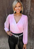 Fashion Tie Dyed V-Neck Long Sleeve