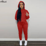 Streetwear 2 Two Piece Sets Womens Winter Outifits 2021 Sweatsuits For Women Long Sleeve Top Pants Skinny Matching