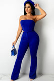 Sexy Strapless Pleated Top And Pant