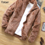 Velvet Thick Coat Men's Spring Winter Korean Version Loose 2022 New Men's Youth Casual Fleece Jacket Male Oversized
