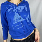 Y2K Gothic Sweatshirt Oversized Hoodie Women Autumn Zip Up Long Sleeve Coat Top Female 90S Vintage E-Harajuku Grunge