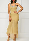 Ebay Fashionable Dress With Sexy Suspenders, Sequined Dress, Long Dress-Outfit