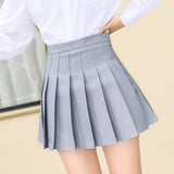 Pleated Skirt Women Summer Preppy Style Pink High Waist Chic Stitching Skirts Student Cute Sweet Girls Dance Skirt
