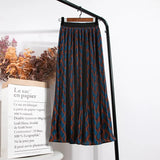 Summer Chiffon Beach Boho Maxi Women Skirt High Waist Floral Print Vintage Holiday Ruched Long Fashion Skirts