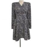 Plus Size Floral Print Summer Dress Evening Vintage Dresses Oversize Long Sleeve Beach Women Dress Black Robe Vestido