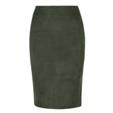 colors 2018 Women Skirt Winter Solid Suede Work Wear Package Hip Pencil Midi Skirt Autumn Winter Bodycon