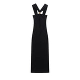 2025 New Dress Women's Hanging Neck French Design