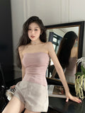 Sexy Bosom Sling Female Summer New Hottie Wearing Waistcoat Short Elastic Sleeveless Top