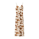 Homemade New Women's Classic Silk-Sin-Print Mice Dress