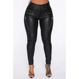 Pu Leather Pants Women High Waist Bodycon Skinny Tight Pencil Pant Sexy Streetwear 2021 Spring Autumn Club Trousers