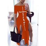 Dress Short Sleeve Maxi Dresses for Women Off Shoulder Spring Summer Plus Size Casual Long Boho Dress Vestido