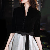 Evening Dress Women's 2025 New Temperament Party Walk Show Dress Party Banquet Year's President's Evening