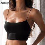sexy new fashion strap backless sleeveless embroidered crop top women short blouse t shirt camis tank top mujer