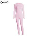 Summer fashion women fitness skinny jumpsuit activewear matching set solid bandage corset casual overalls workout