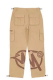 High Street Hip Hop Chao Alphabet Printed Overalls Men's And Women's Baggy Straight Casual Pants-Outfit