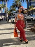 Autumn Streetwear Baggy Pants Women 2022 High Waist Legging Tassel Pants Female Black Orange Gray Trousers Pants