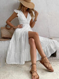 Women's Summer Tie-In V-Neck Open