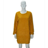 Autumn / Winter Ebaywish Fashionable Women's Dress With Long Sleeves, Round Neck And Loose Plush Dress-Outfit