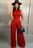 Sexy Sleeveless Top And Wide Pant 2 Piece