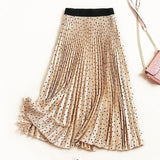 Skirts Women Spring Autumn Skirt High Waist Print Midi Skirts Womens Velvet Skirt Maxi Long Skirts Femme Faldas
