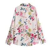 New Silk Satin Printed Loose Casual Shirt 2248802-Outfit